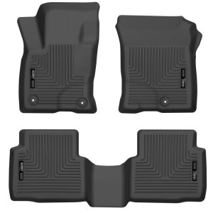 Ford Escape Floor Liners - Front + Rear - Husky Liners - WeatherBeater - Black - `20-`21